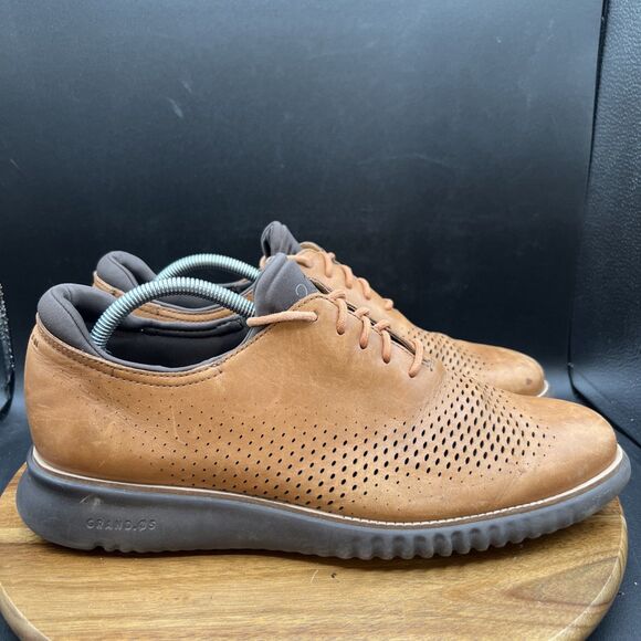 Cole Haan 2.Zerogrand Men\'s Size 10.5 Brown Leather C25351 Laser Wingtip Oxford main image 5